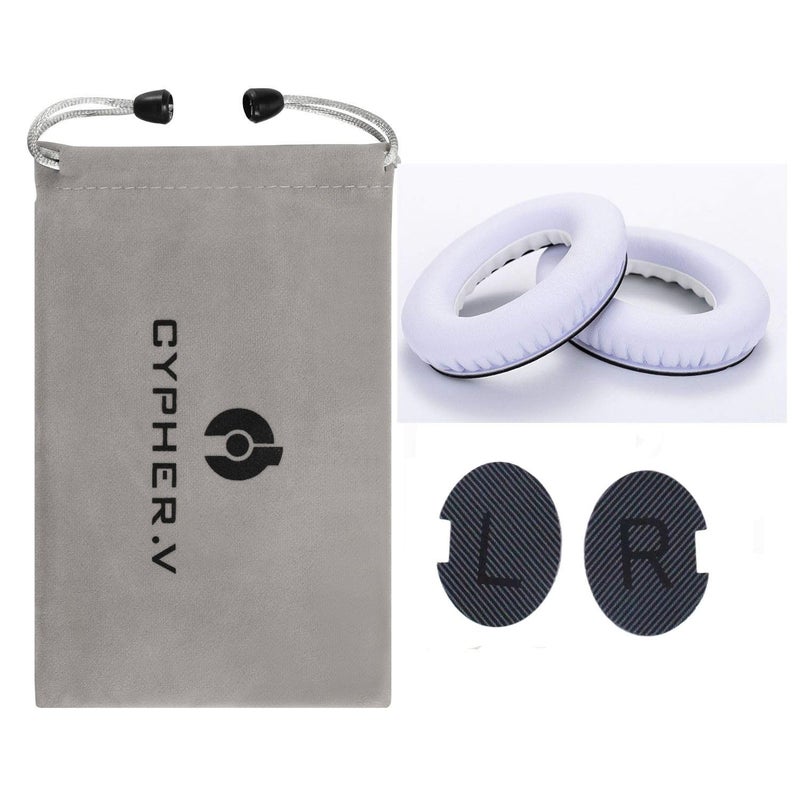 Cypher.V Headphones Replacement Ear Pads,for Bose Quietcomfort QC15 QC25 QC35 35 ii (White) - Image 5